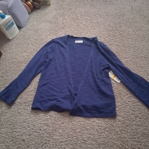 croft & barrow Navy Open-Front Lightweight Cardigan